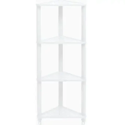 Полка угловая VIKEA подвесная 4-х ярусная (белый)