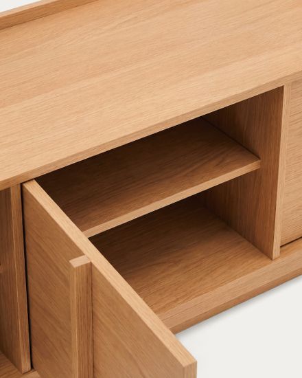 Тумба под ТВ Onix из дубового шпона в натуральной отделке