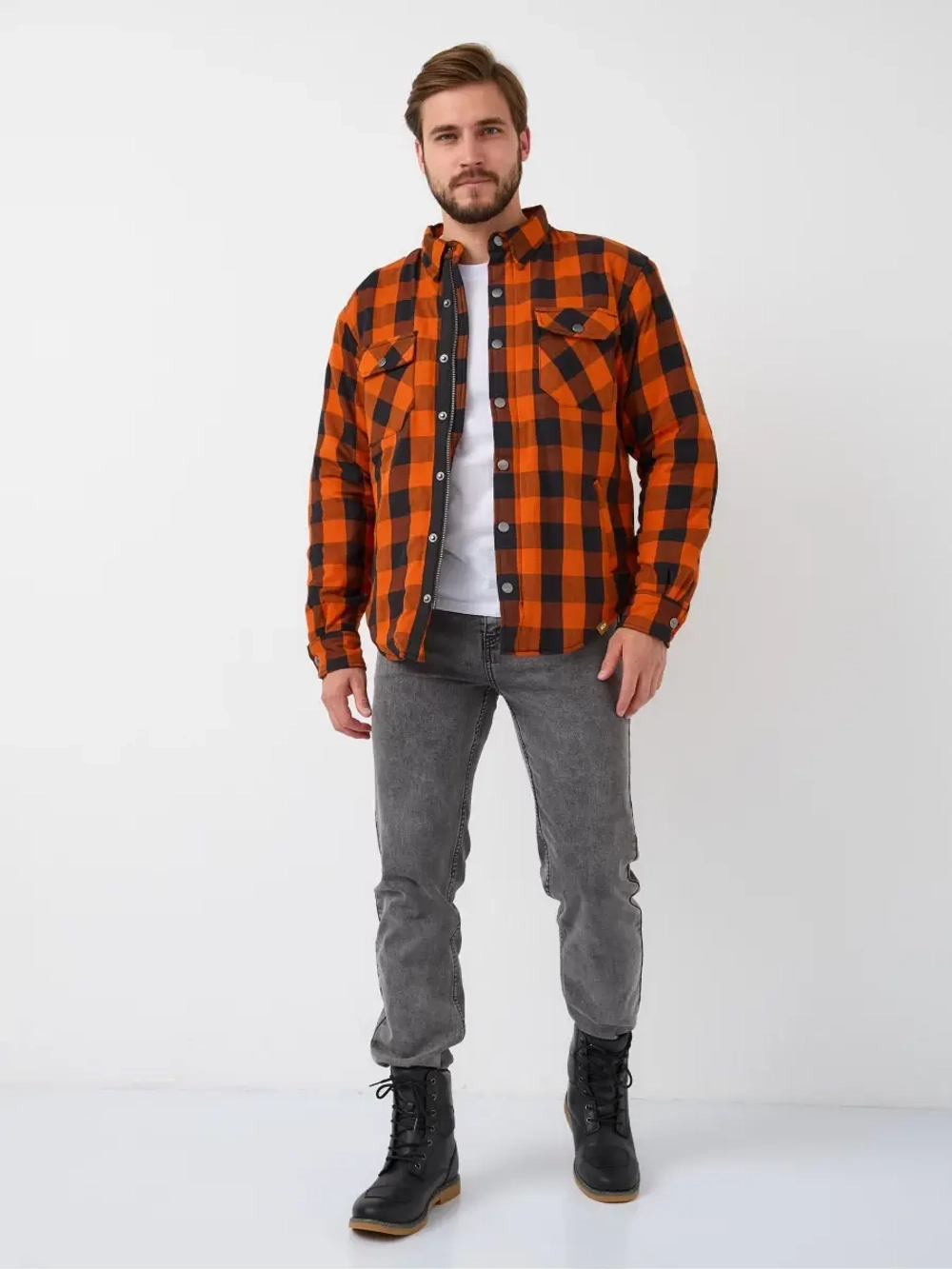 моторубашка MCP Rebel Full Kevlar Orange/Black