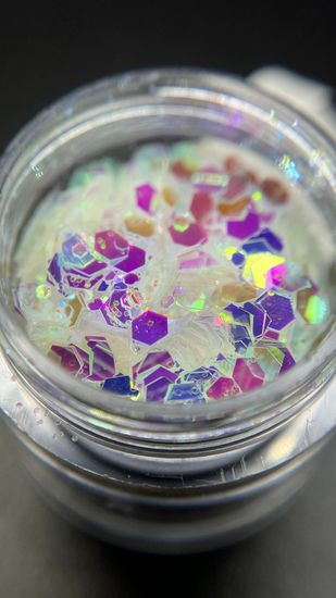 Блестки шестигранники для дизайна ногтей №17