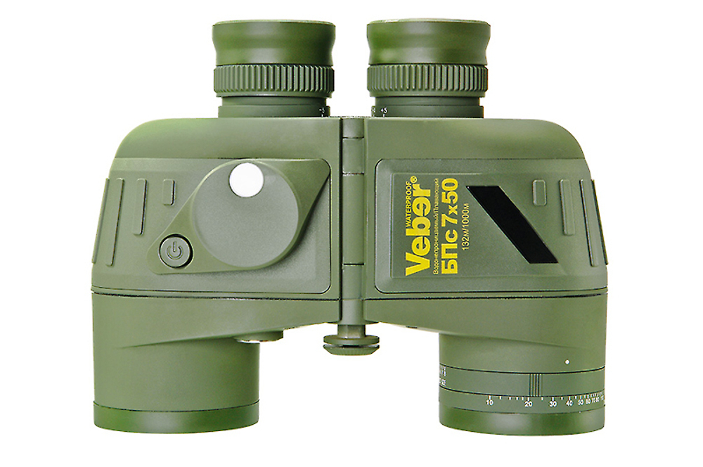 Бинокль Veber Waterproof 7x50 БПс плавающий с компасом [25636]