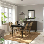 Стол и 4 стула - INGATORP / SKOGSTA IKEА/ ИНГАТОРП/ СКОГСТА ИКЕА, 110 см,  черный/коричневый