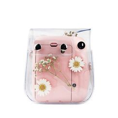 İnstax fotoaparat üzlüyü \ Instant Camera Case Mini 8, 9, 11  transparent flower