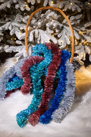 Мишура Волна д.50 мм., дл.2 м.,бирюза, КАЗ КОМ (Г-282/бирюза)