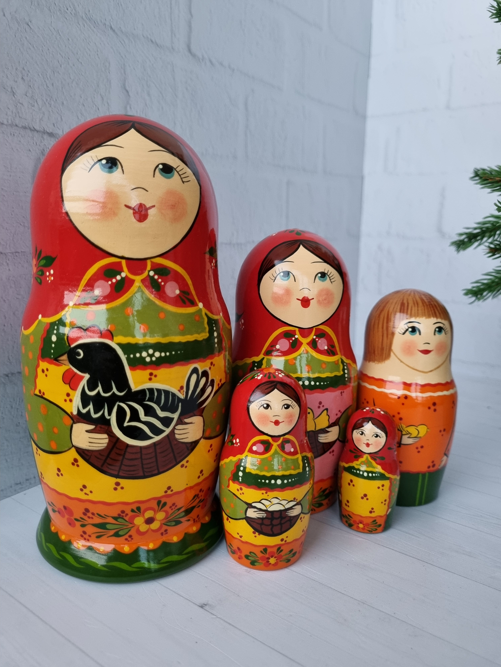 Матрешка "с курочкой" традиция 5 мест