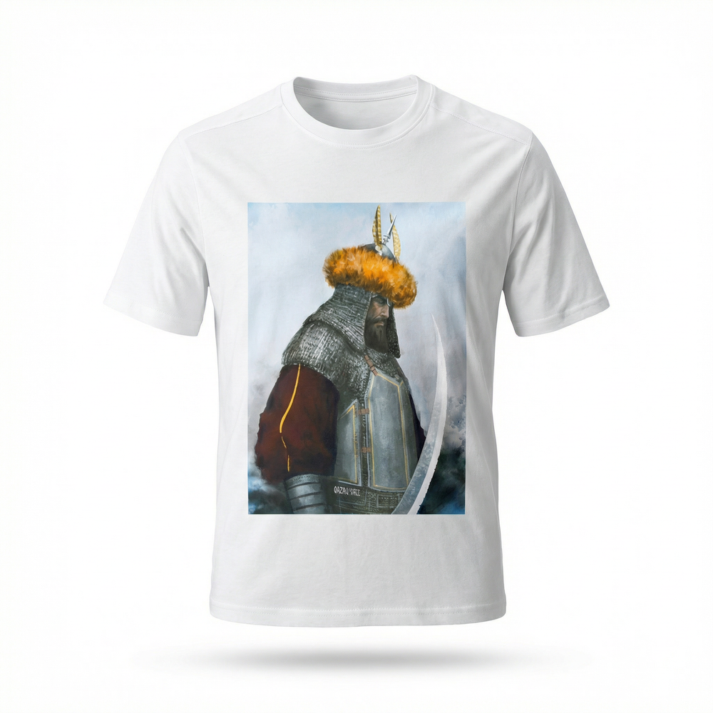 Футболка Qazaq Soul Батыр шелковой вышивкой