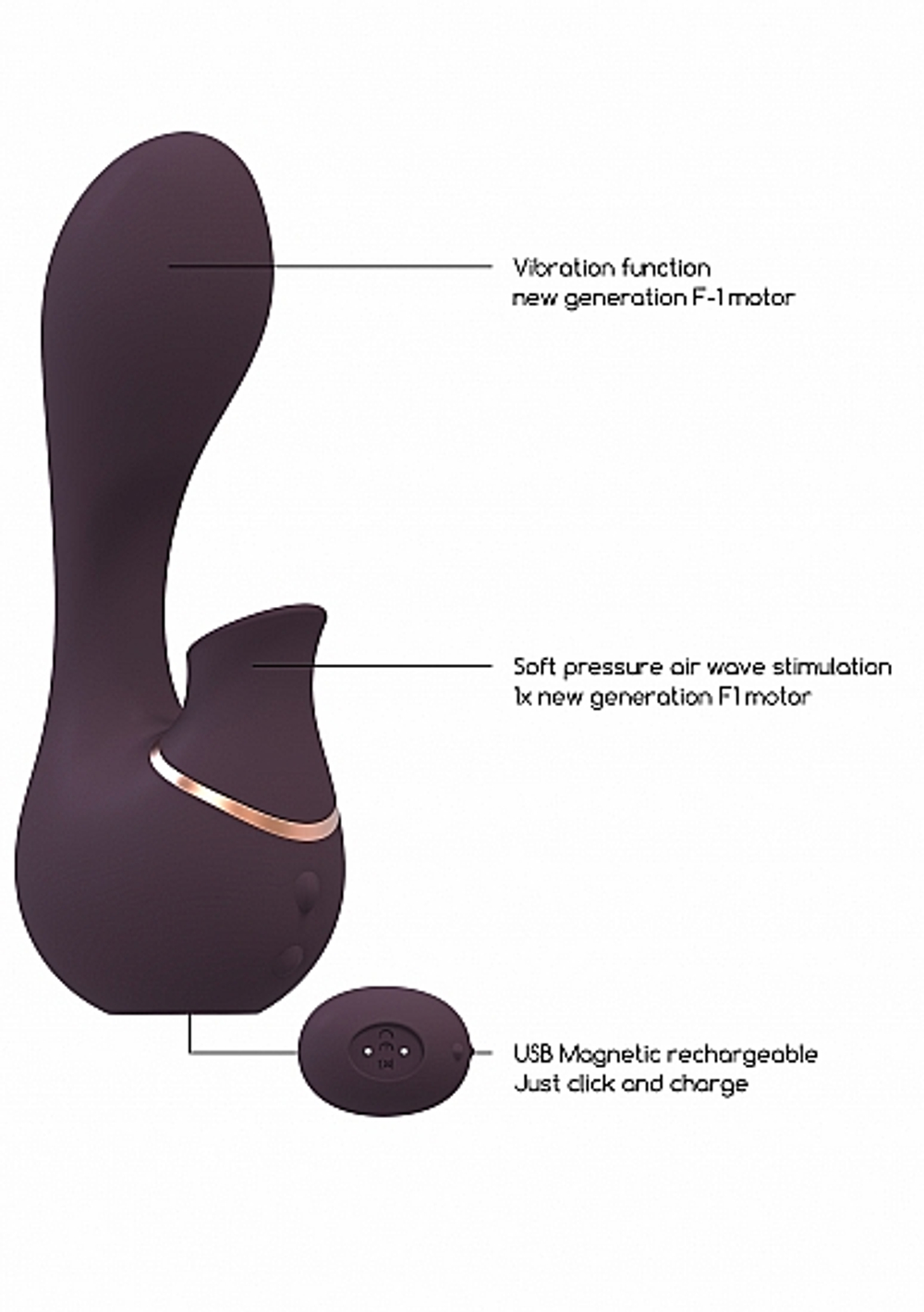 Вакуумно-волновой стимулятор Irresistible Mythical, фиолетовый