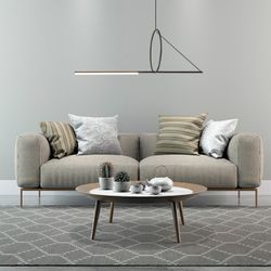 Подвесной светильник SUSPENSION CERCLE ET TRAIT – GRAPHITE SATINE L170