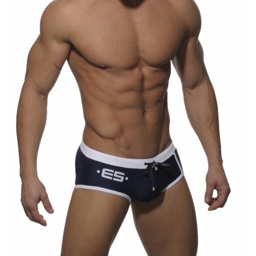 Мужские плавки  темно - синие с белым ES Swim Hips Navy