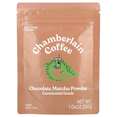 Chamberlain Coffee, Шоколадный порошок матча, церемониальный, 30 г (1,06 унции)