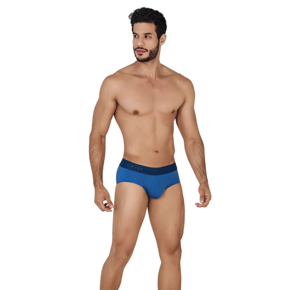 Мужские трусы брифы синие с темной резинкой Clever WARM CLASSIC BRIEF 053308