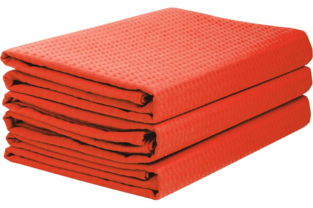 Комплект полотенец вафельных Home One 80х150 (3шт), коралл