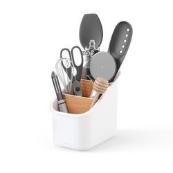 Органайзер для столовых приборов Bellwood, белый/натуральное дерево