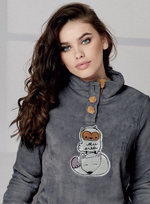 Теплый домашний костюм Night Life (Размер: S) (Цвет: светло-серый с серым)