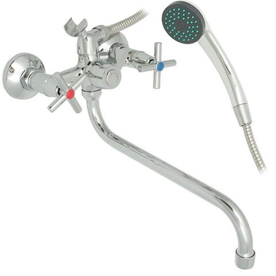 Смеситель для кухни, Frap, с кран-буксой, хром,