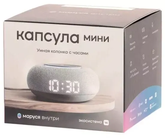 Умная колонка VK Капсула мини (с часами), хвойный зеленый