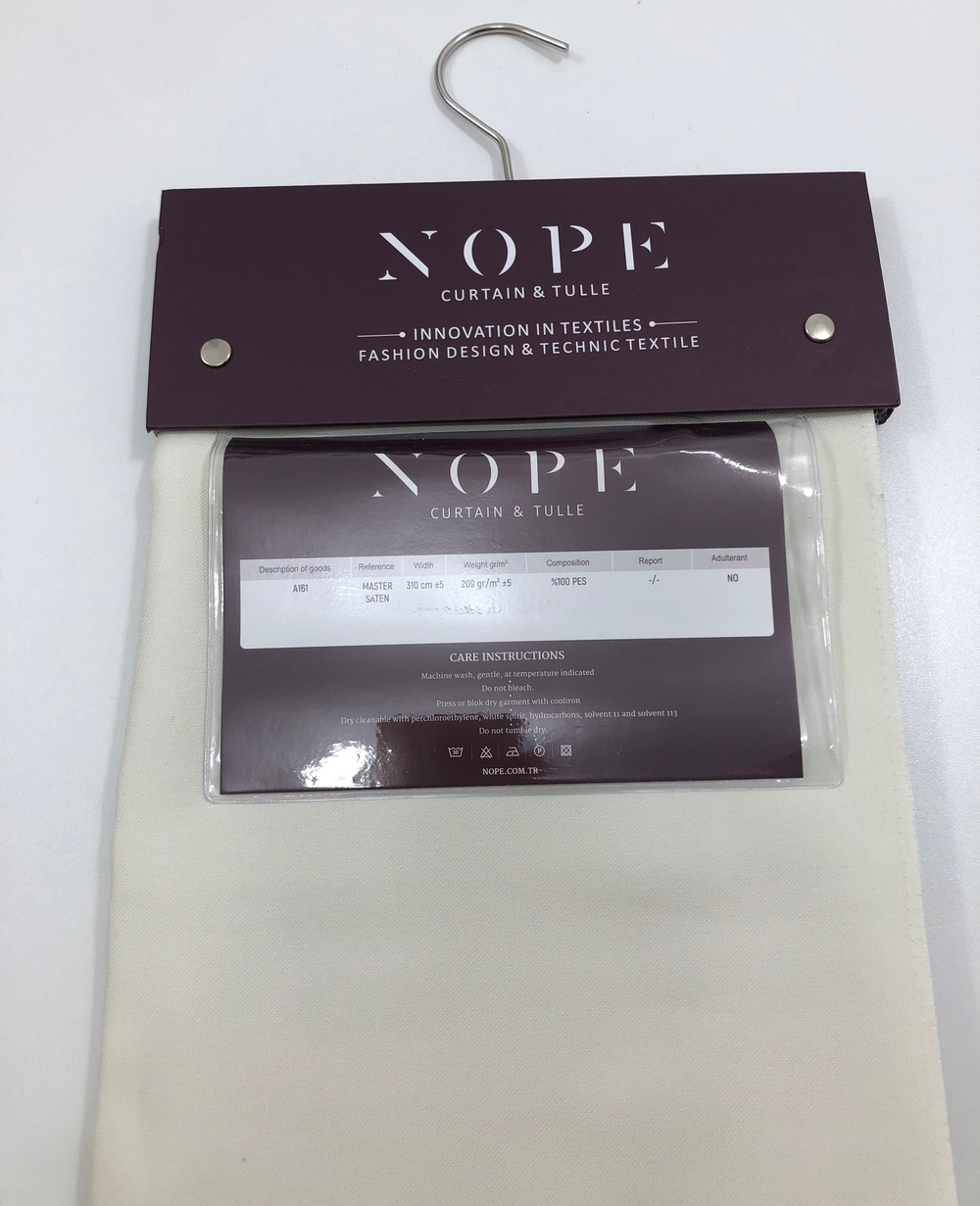 Портьерная ткань сатен Nope арт Master Saten (высота 310 см, Турция)
