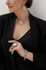 Кольцо Crezus, Tosca, разъемное, с кристаллами, CZ24-24E30 (аквамариновый)