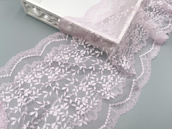Эластичное кружево, 24см, розовая вода (Арт: EK-2755), м
