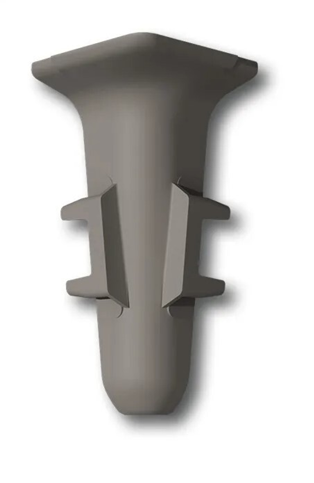 Угол внутренний для плинтуса 55мм "Деконика", 352 Каштан серый