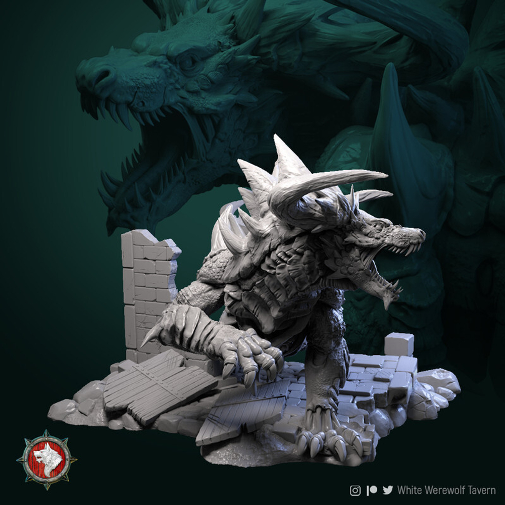 262White Werewolf Tavern миниатюра для dnd, днд, pathfinder, фентези, Настольная игра, НРИ, Варгейм, РПГ