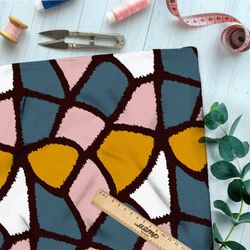 Ткань оксфорд 210 ненасыщенный крупный витраж