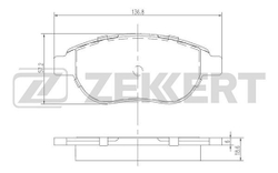 ZEKKERT BS1447 Колодки тормозные передние GELLY EMGRAND EC7 CITROEN BERLINGO C4