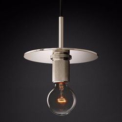 Подвесной светильник RH Utilitaire Disk Shade Pendant Silver