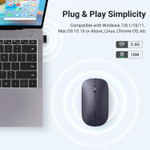 Мышь оптическая беcпроводная MU001 (90372), 2.4 GHz, Black UGREEN 90372
