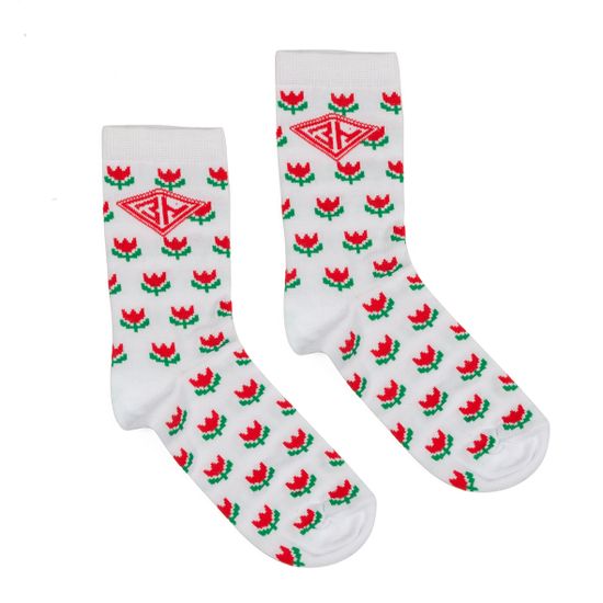 Носки ЗАПОРОЖЕЦ Цветочки женские (Белый (Белый)