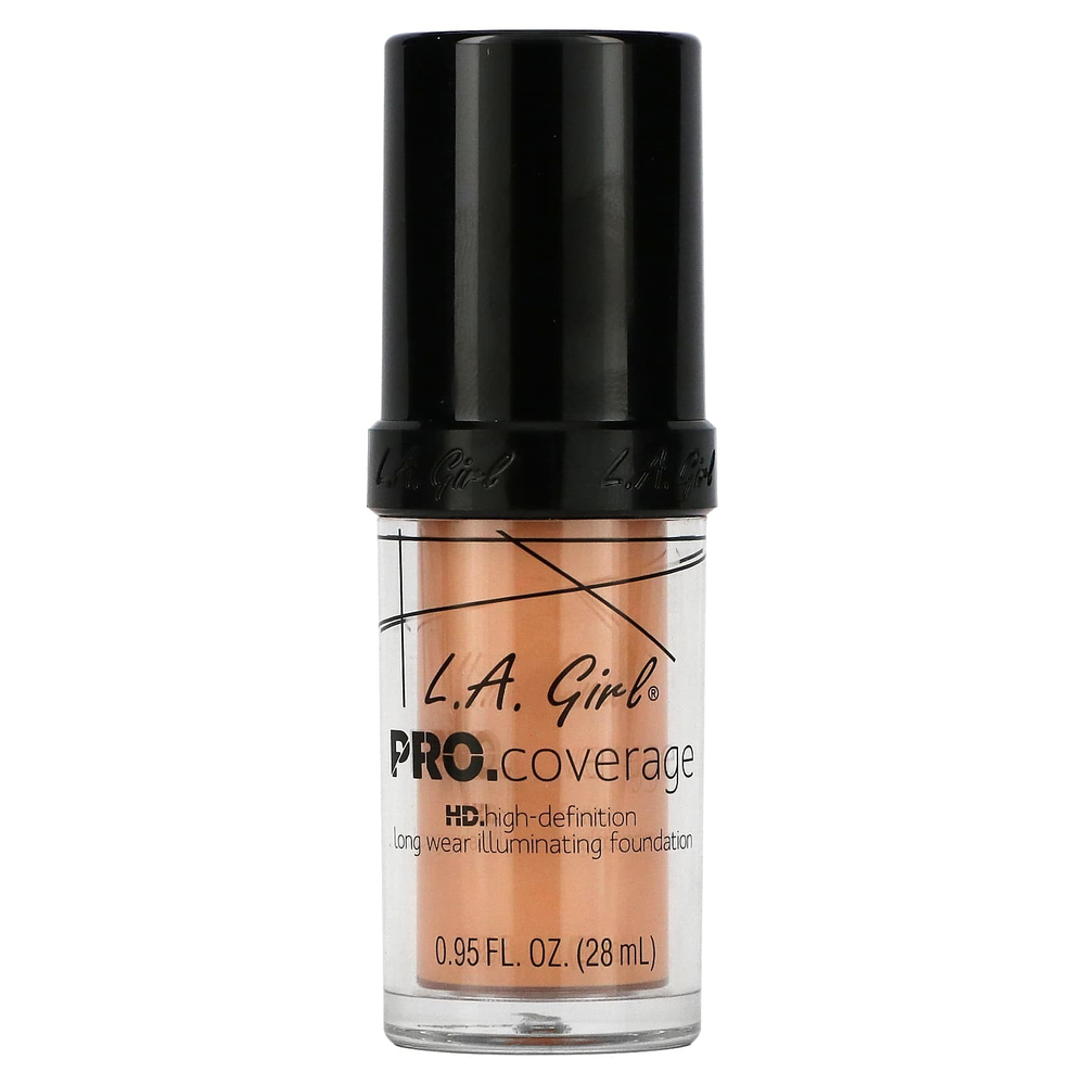 L.A. Girl, PRO.coverage HD Illuminating Foundation, GLM644 Natural, 28 мл (0,95 жидк. унц.)