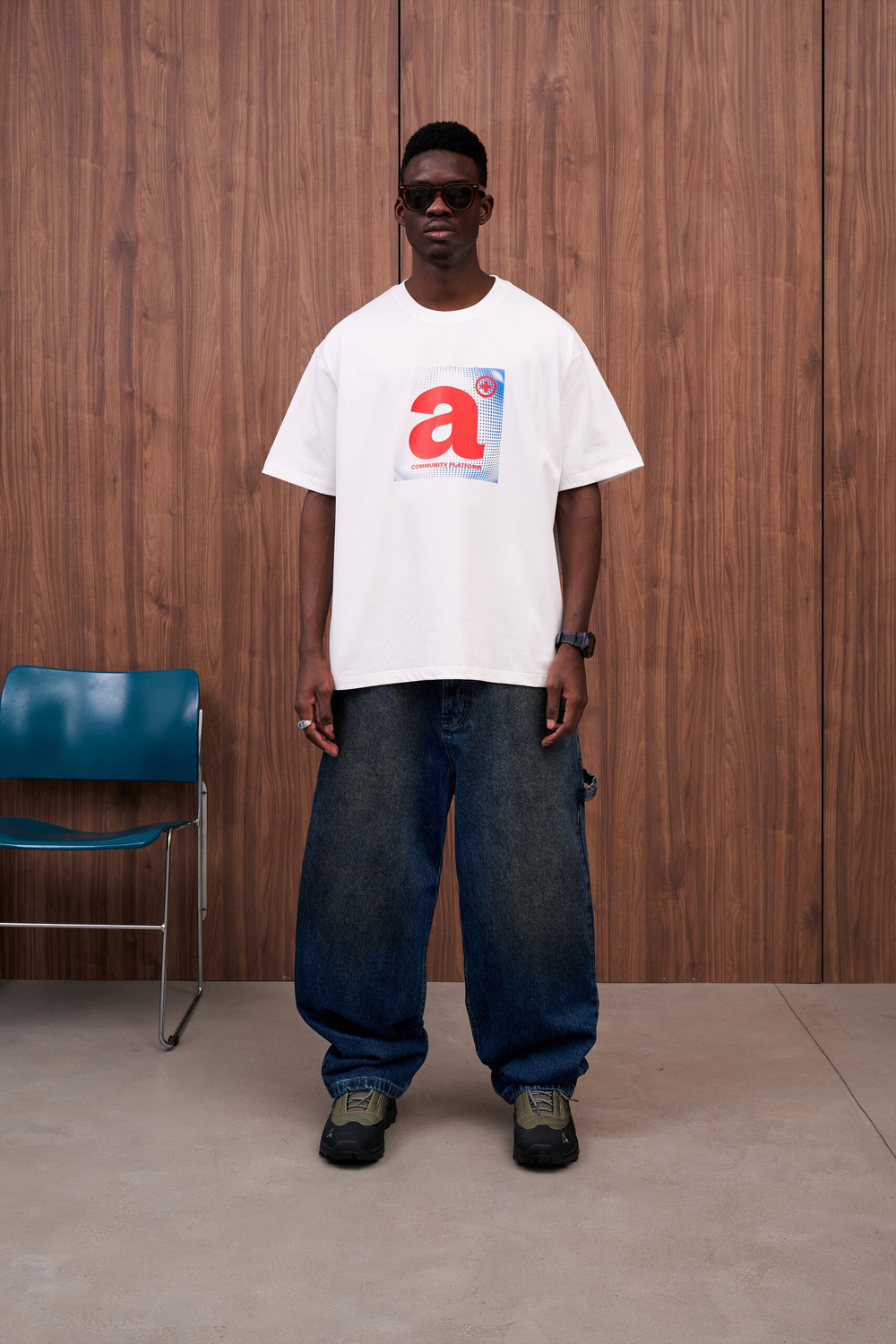 Джинсы Октябрь Work Denim "Dirty Blue Stone Washed"