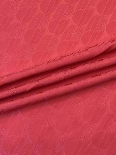 Шелк розовый с абстрактным принтом