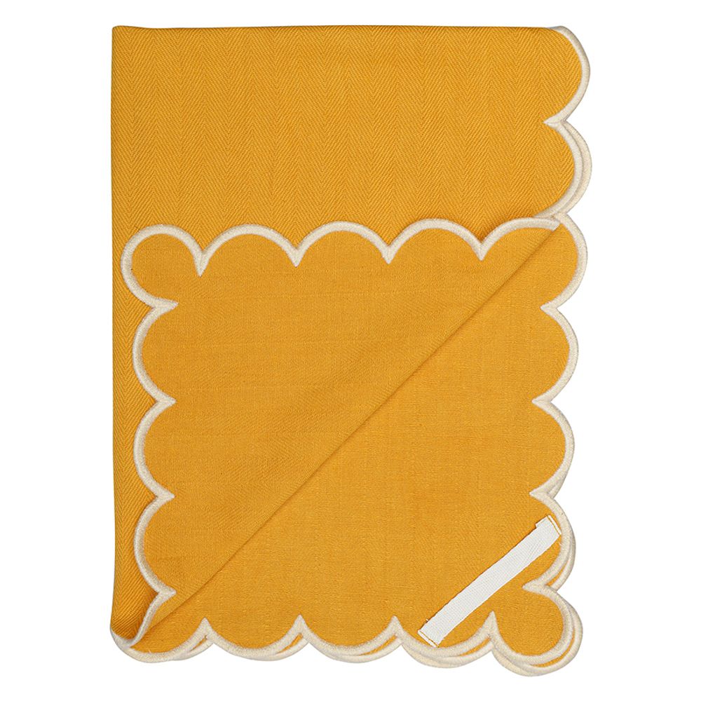 Набор кухонных полотенец с контрастным кантом горчичного цвета из коллекции Trendy Ruffles, 50х70 см