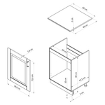 Кухня Венесуэла 320 см из массива сосны со столешницей (10 модулей), в прозрачном лаке