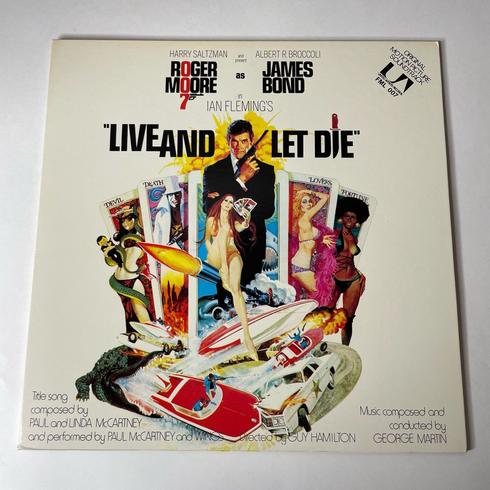 Винтажная виниловая пластинка LP Джеймс Бонд James Bond 007 Live And Let Die Живи и Дай Умереть (Motion Picture Soundtrack) (Japan 1973) (No Obi)