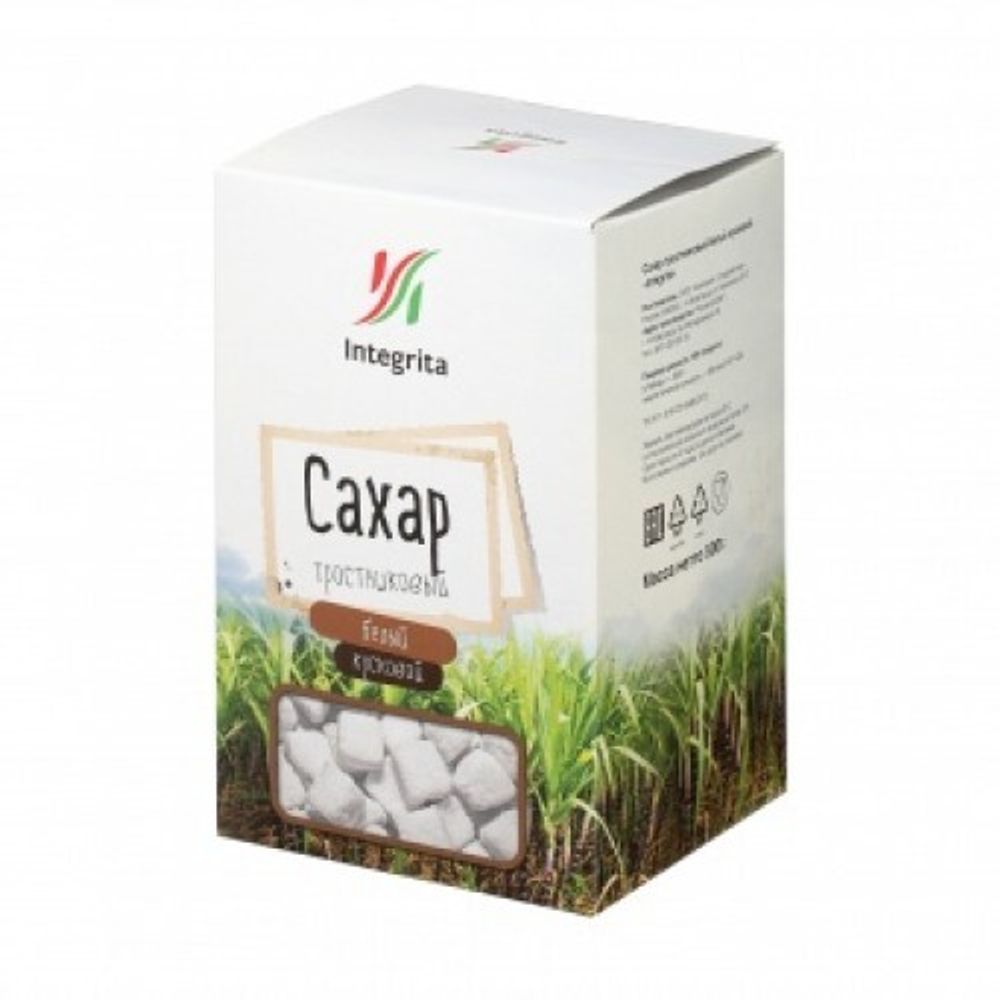 Integrita сахар тростниковый,белый, кусковой, 500гр