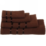 Полотенце махровое 100*150см «LUNA» цвет темно-коричневый 04040 плотность 360гр/м2 с петелькой-подвесом