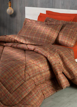 Постельное белье 1.5 спальное Mirabello Colette терракотовое Италия