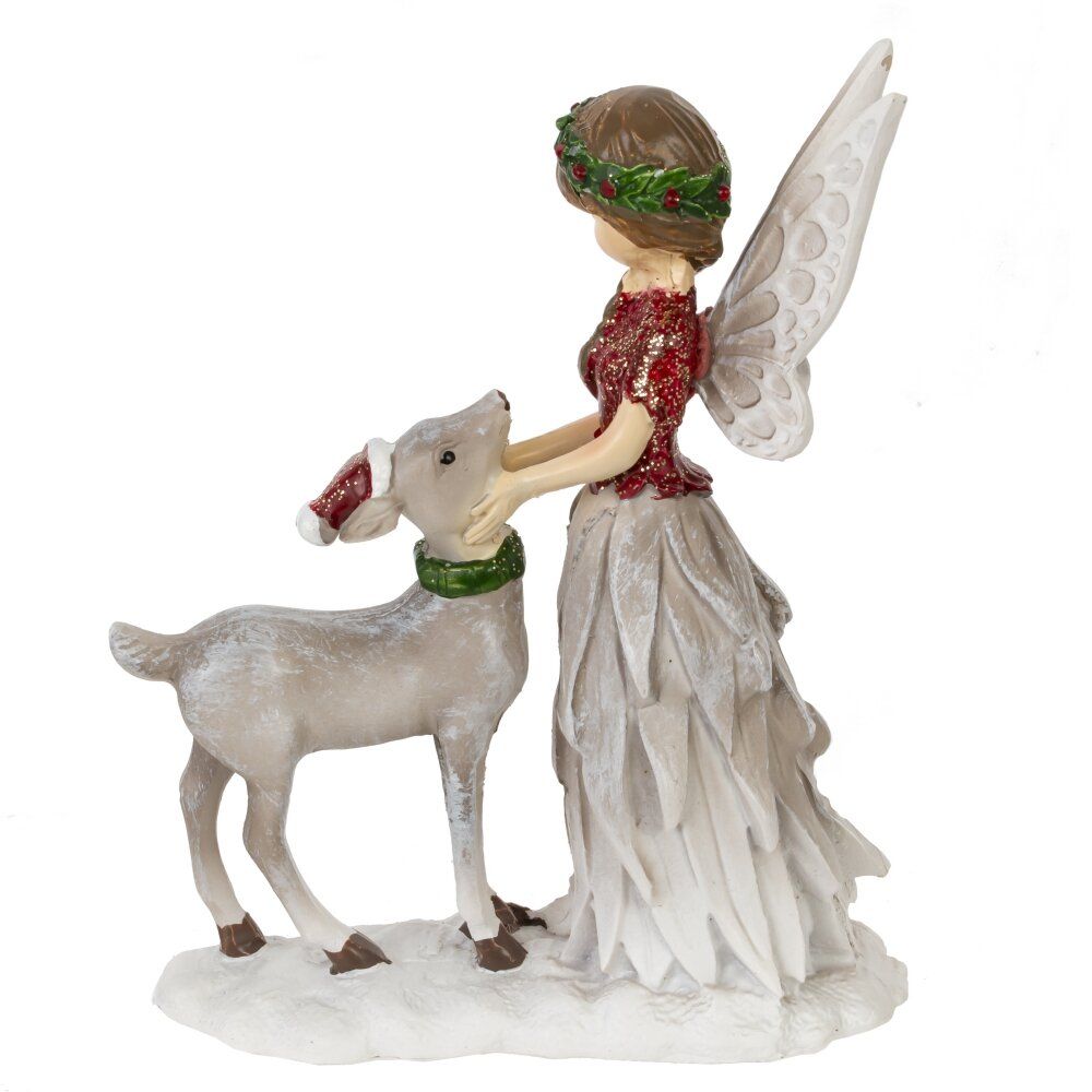 GAEM Фигурка декоративная "Фея и олень", L8,5 W3,5 H10 см
