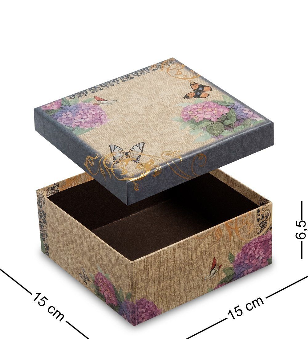 WG-09/1-A Коробка подарочная «Квадрат» цв.беж./сер.