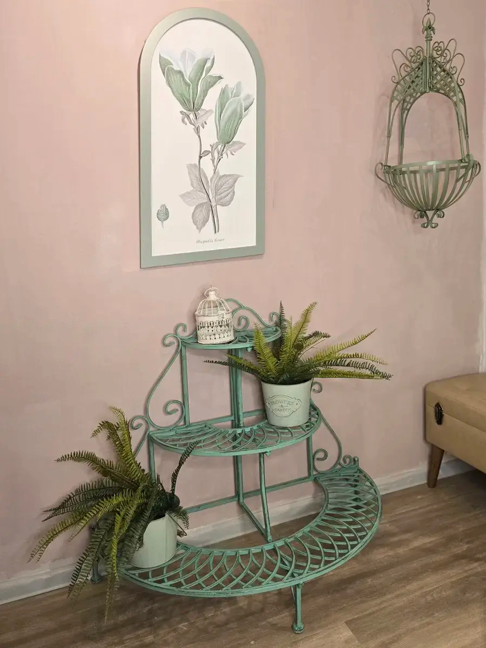 Подставка для цветов напольная металлическая