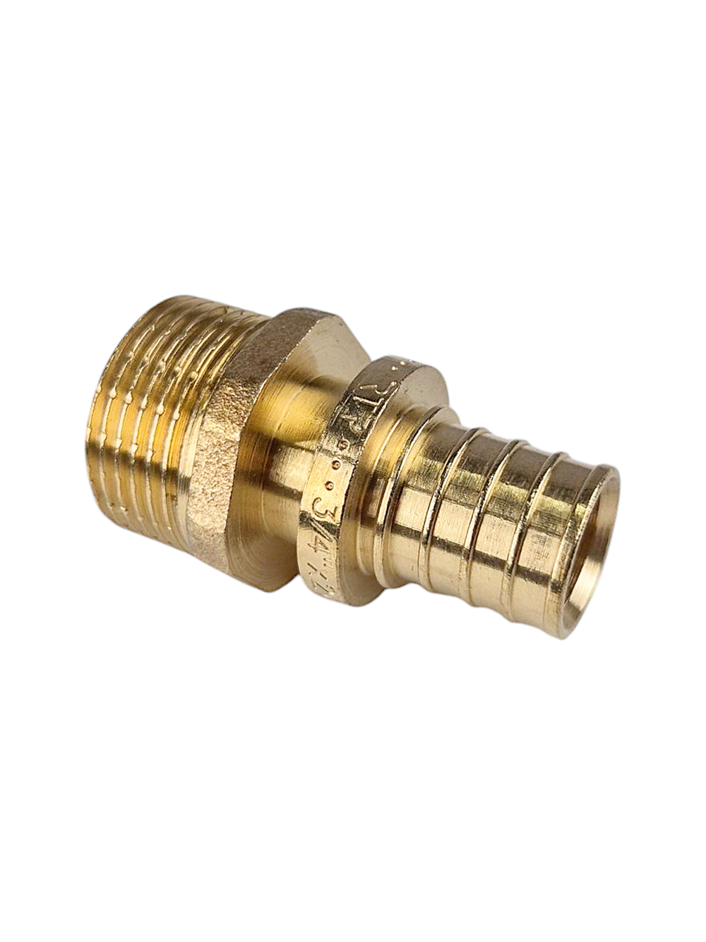Муфта аксиальная, латунь, наружная резьба,20х3/4", желтый, RTP (200/10)