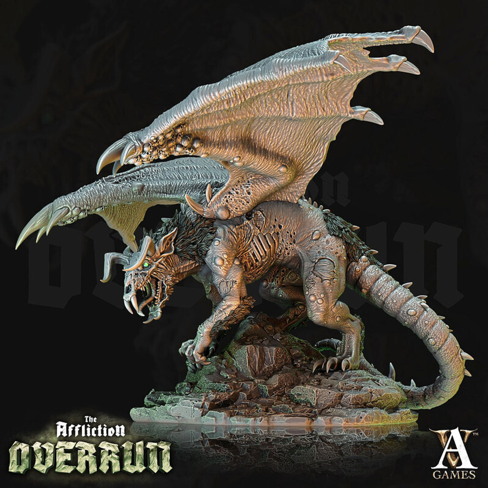 Grand Alliance Death Soulblight Gravelords Vampire Counts Terrorgheist Некродракон миниатюра для dnd, днд, pathfinder, фентези, Настольная игра, НРИ, Варгейм, РПГ