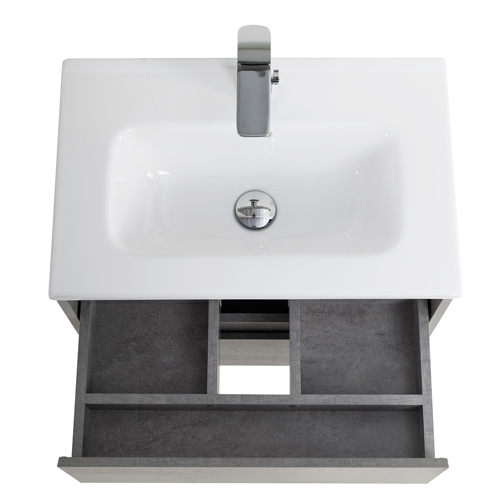 Тумба подвесная с раковиной BelBagno KRAFT 39-500/390-2C-SO-CG