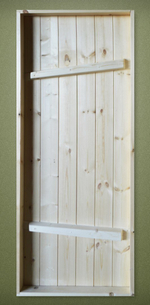 Дверь деревянная клиновая для бани