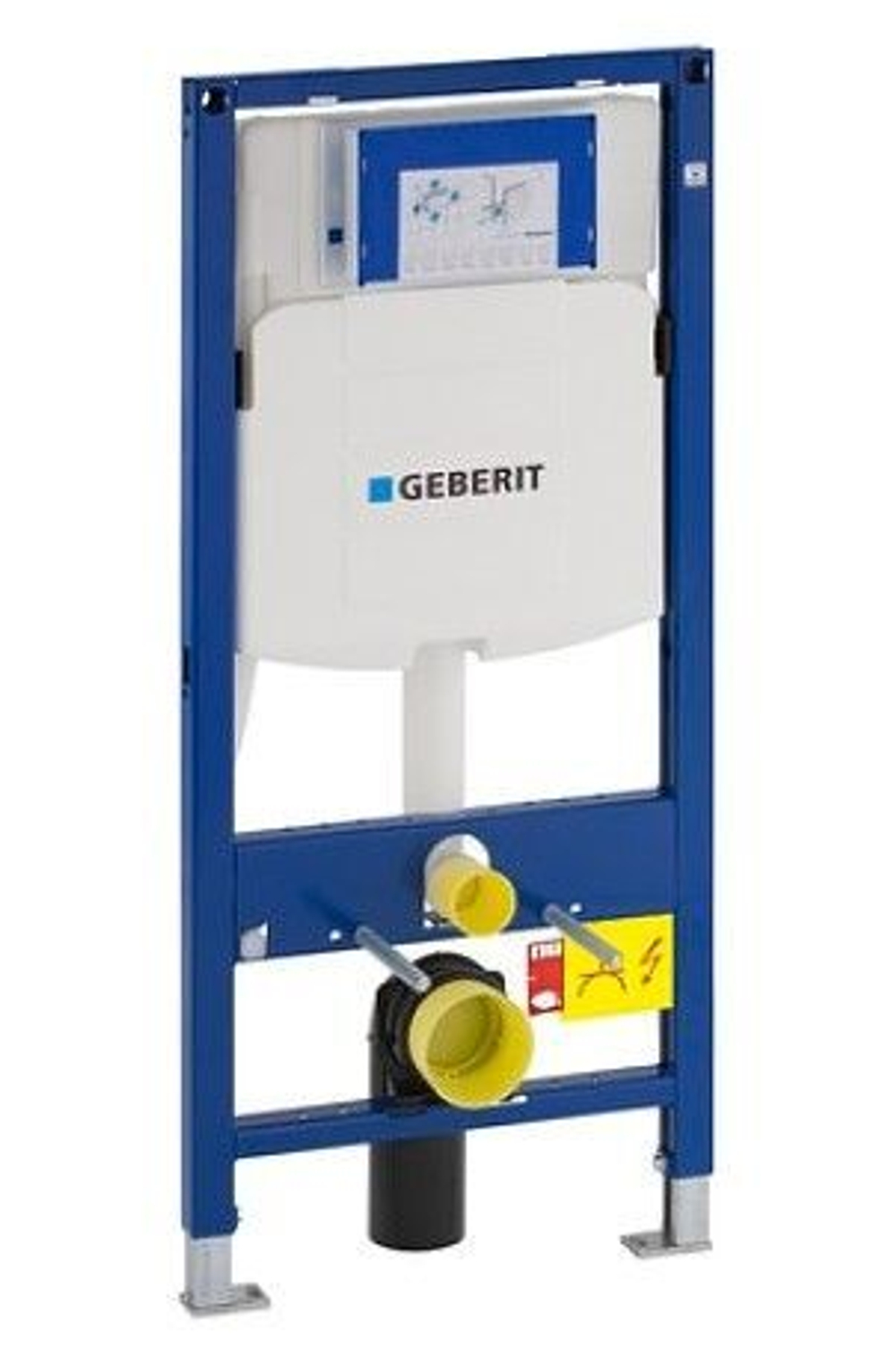 Инсталляция для подвесного унитаза Geberit Duofix Delta Платтенбау 458.122.11.1 4 в 1 с кнопкой смыва