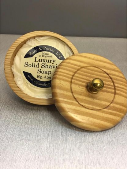 Мыло для бритья Dr. Dittmar Rose&Potter  в деревян.чашке