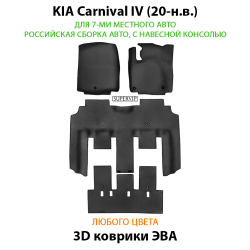 kia carnival iv 20-н.в. автоковрики eva в салон авто от supervip