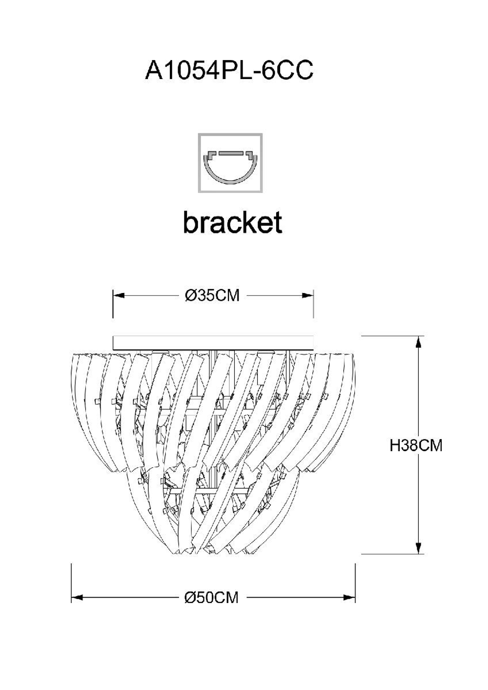 Накладная люстра Arte Lamp A1054PL-6CC